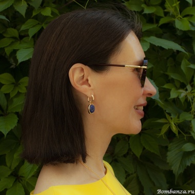 Серьги Fiore Luna, NATURAL LAPIS